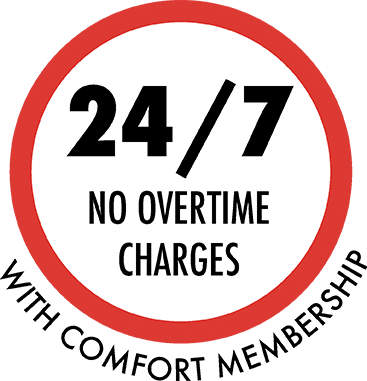 24/7 No Overtime Charges